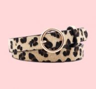 Leopard Ring Buckle Belt