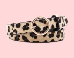 Leopard Ring Buckle Belt