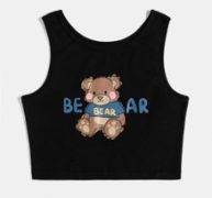 Letter Bear Graphic Tank Top