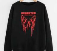 Letter Butterfly Graphic Sweatshirt