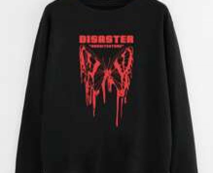 Letter Butterfly Graphic Sweatshirt