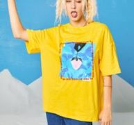 Letter Butterfly & Floral Graphic Tee