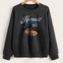 Letter Car Graphic Sweatshirt