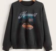 Letter Car Graphic Sweatshirt