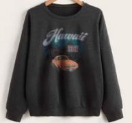 Letter Car Graphic Sweatshirt