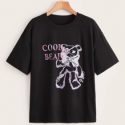 Letter Cartoon Bear Graphic Tee