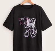 Letter Cartoon Bear Graphic Tee