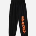 Letter Cartoon Graphic Sweatpants