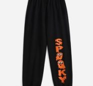 Letter Cartoon Graphic Sweatpants