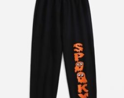 Letter Cartoon Graphic Sweatpants