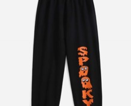 Letter Cartoon Graphic Sweatpants