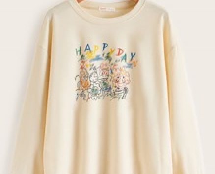 Letter Cartoon Graphic Sweatshirt