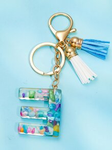 Letter Charm Keychain