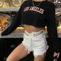 Letter Crop Sweatshirt