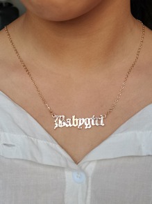 Letter Design Chain Necklace