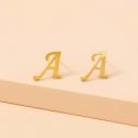 Letter Design Stud Earrings