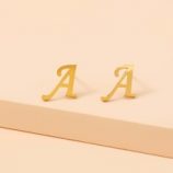 Letter Design Stud Earrings