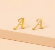 Letter Design Stud Earrings