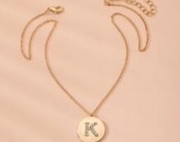 Letter Disc Charm Necklace
