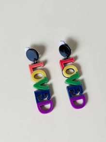 Letter Drop Earrings