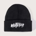 Letter Embroidered Beanie