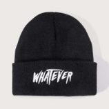 Letter Embroidered Beanie