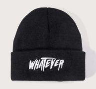 Letter Embroidered Beanie