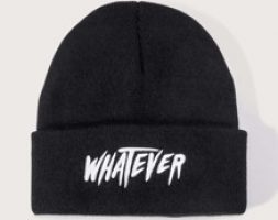 Letter Embroidered Beanie