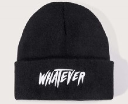 Letter Embroidered Beanie