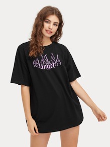 Letter Fire Graphic Tee