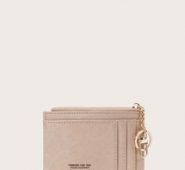 Letter Graphic Card Holder With Keychain