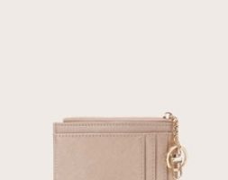 Letter Graphic Card Holder With Keychain