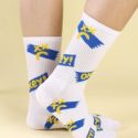 Letter Graphic Crew Socks