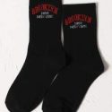 Letter Graphic Crew Socks