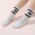 Letter Graphic Crew Socks