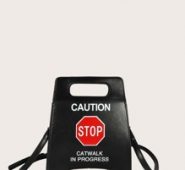 Letter Graphic Crossbody Bag