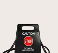 Letter Graphic Crossbody Bag