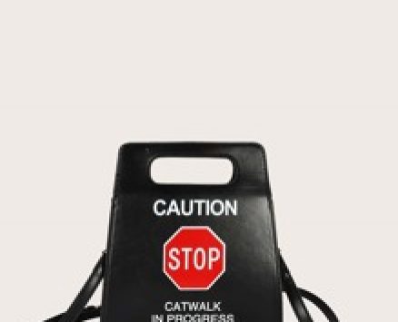 Letter Graphic Crossbody Bag