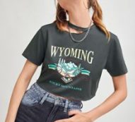 Letter Graphic Cut Out Crop Tee