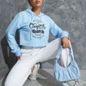 Letter Graphic Drawstring Hoodie