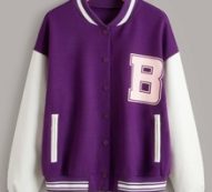 Letter Graphic Drop Shoulder Bomber Jacket