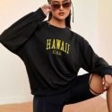 Letter Graphic Drop Shoulder Pullover