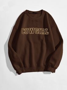 Letter Graphic Drop Shoulder Sweatshirt