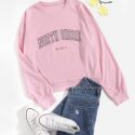 Letter Graphic Drop Shoulder Sweatshirt