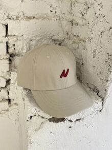 Letter Graphic Embroidery Baseball Cap