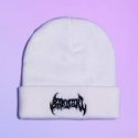 Letter Graphic Embroidery Knit Beanie