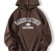 Letter Graphic Kangaroo Pocket Drop Shoulder Drawstring Hoodie