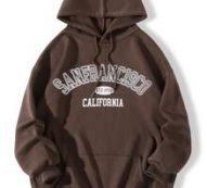 Letter Graphic Kangaroo Pocket Drop Shoulder Drawstring Hoodie