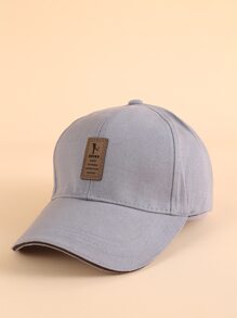 Letter Graphic Label Baseball Cap