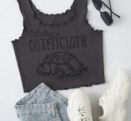 Letter Graphic Lettuce Trim Tank Top